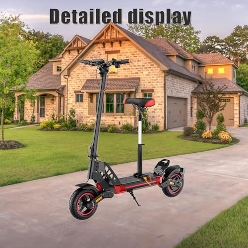 Adjustable Electric Scooter Seat with PU Cushion and Aluminum Rod O95679