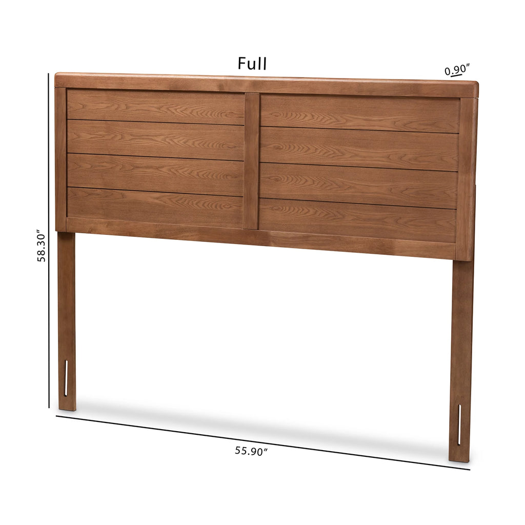 Walnut Brown Finished Wood Full Size Headboard K81407