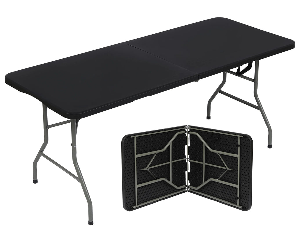 6ft Folding Table Black R144865