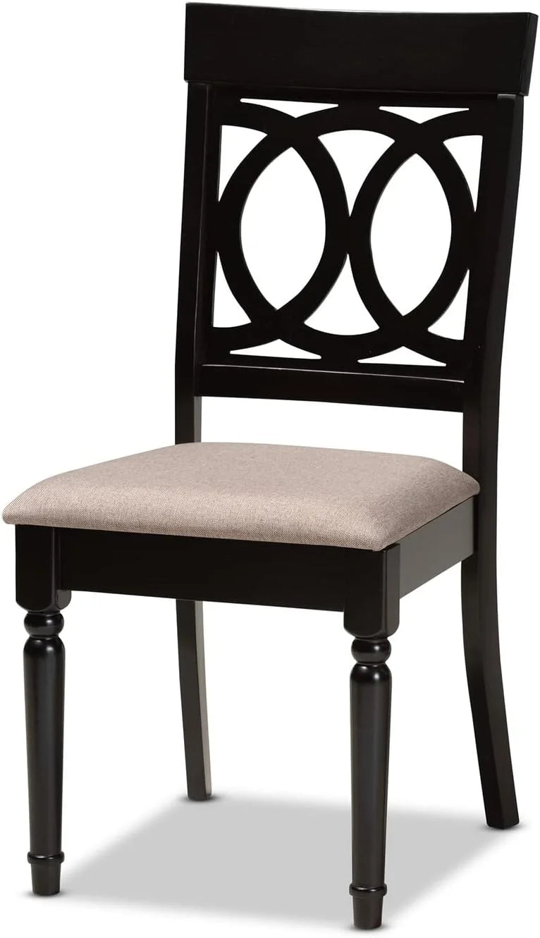 Sand Fabric Upholstered 2-Piece Dining Chair Set V834380