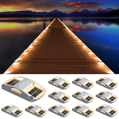 12 Pack Solar Waterproof LED Driveway Marker Lights N8883