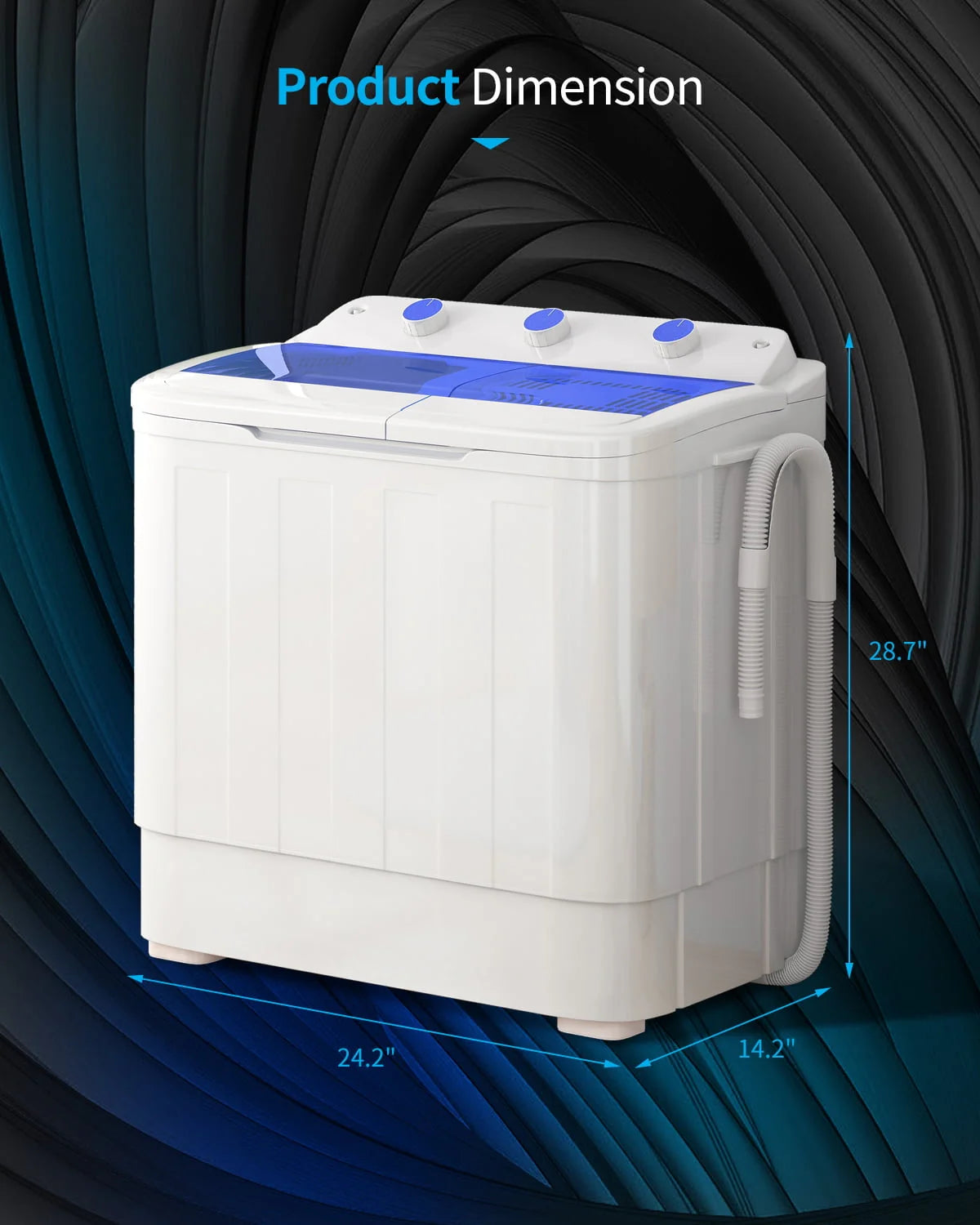 Portable 26lbs Twin Tub Wash&Spin Combo N805913