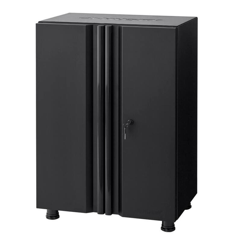 7 Piece Welded Steel Garage Storage System Black J816