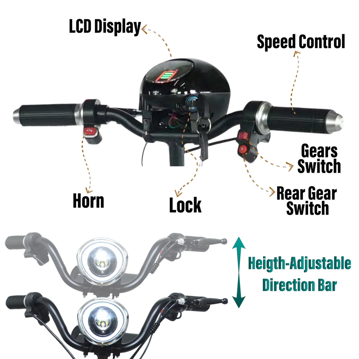 4 Wheel Foldable Powered Mobility Scooter with Seat W15287
