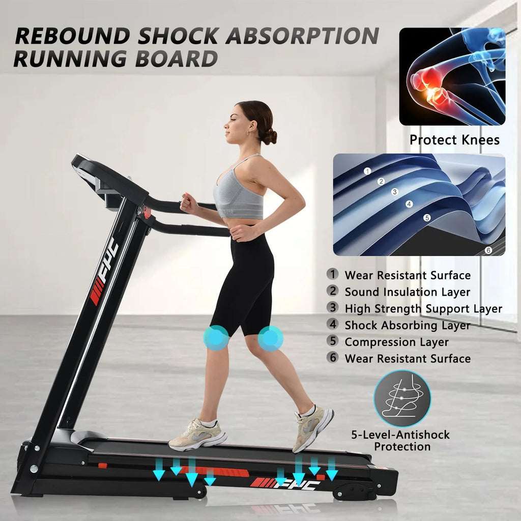 3.5HP Folding Incline Treadmill 330 LB Capacity E244876