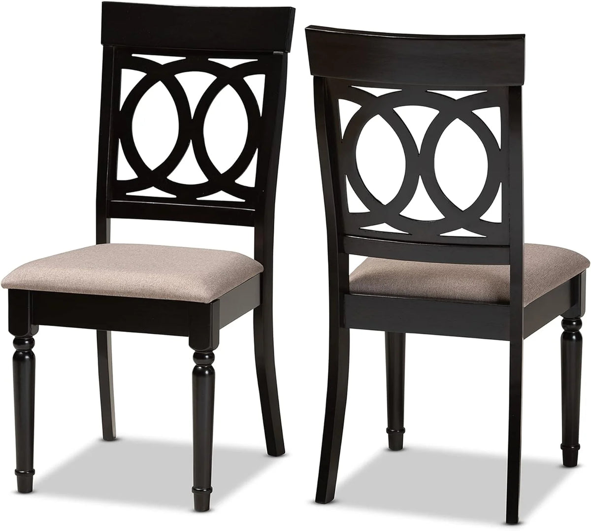 Sand Fabric Upholstered 2-Piece Dining Chair Set V834380