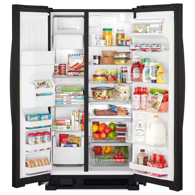 Black Stainless Side by Side Refrigerator F6155