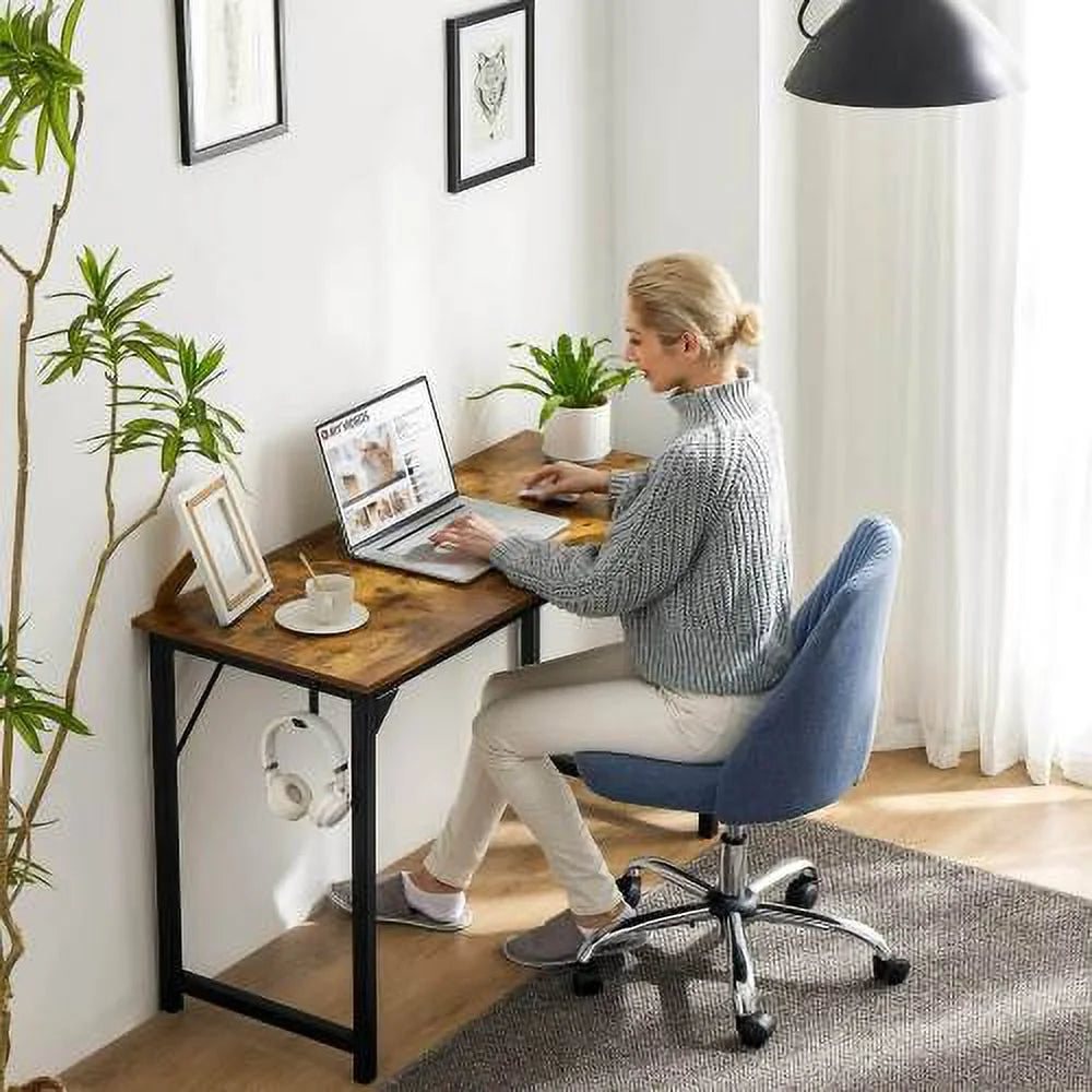 Brown Wooden Office Desk with Storage O391