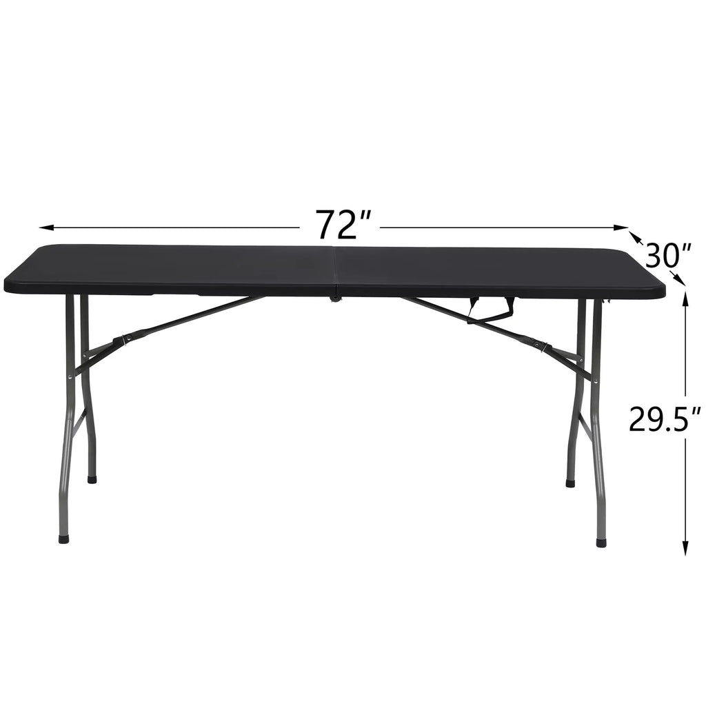 6ft Folding Table Black R144865
