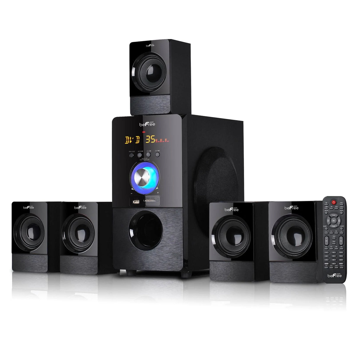 Black 5.1 Channel Surround Sound Bluetooth Speaker System G4491