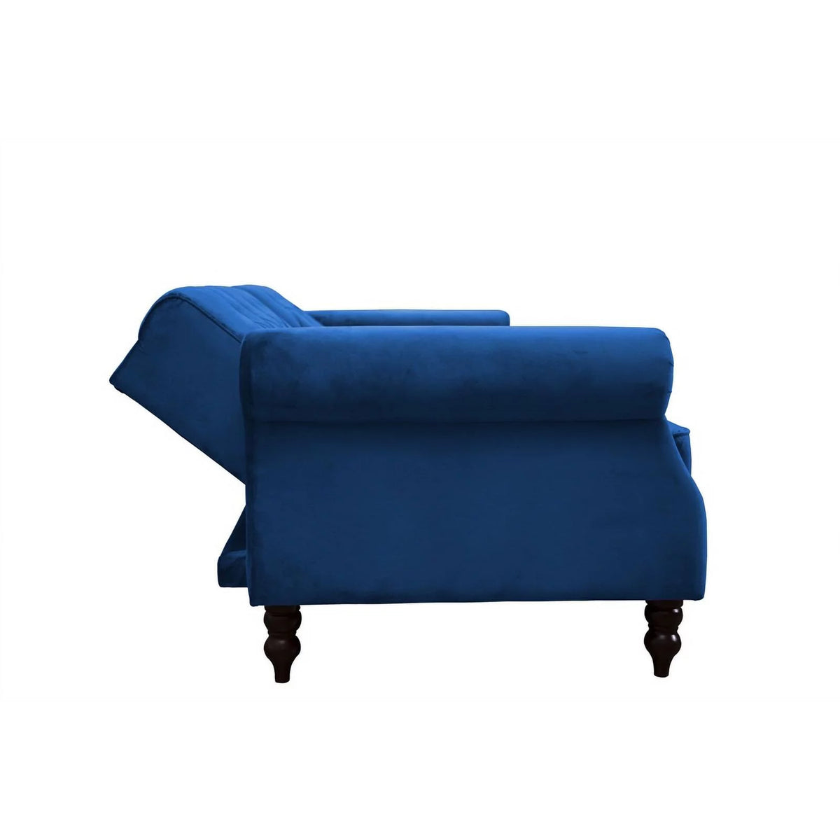 Blue Velvet Convertible Sofa Bed K395