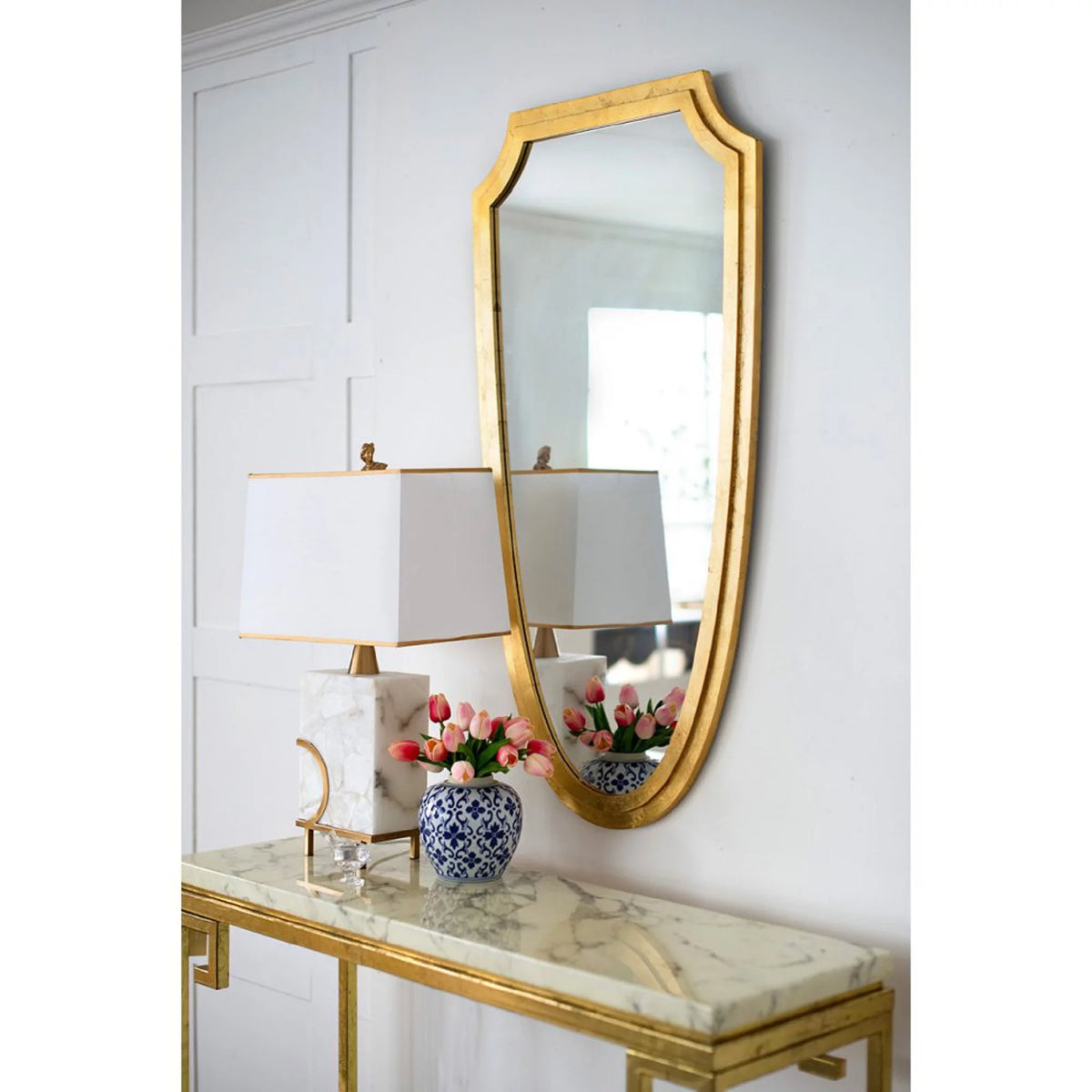 46" Gold Oval Wall Mounted Mirror W392003