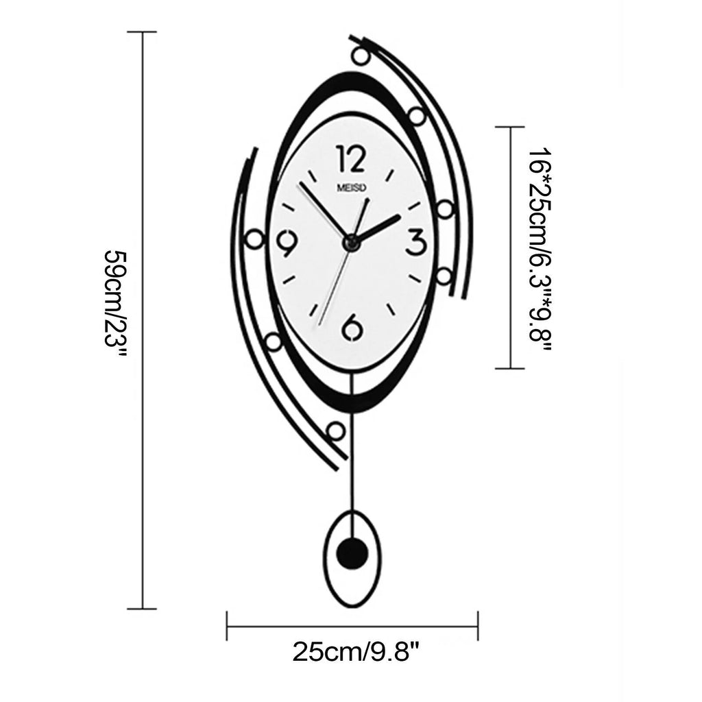 Large 3D Metal Wall Clock V162779
