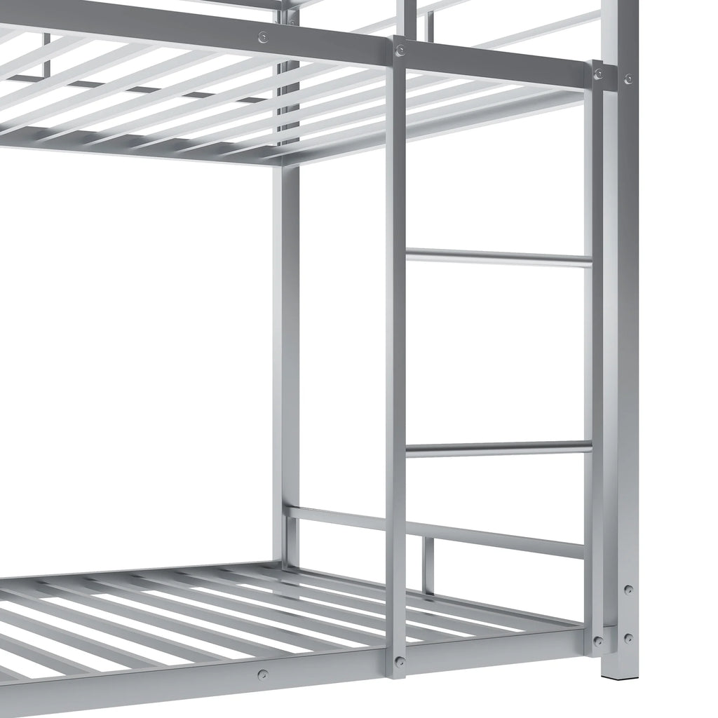 Metal Twin-over-Twin-over-Twin Bunk Bed J273
